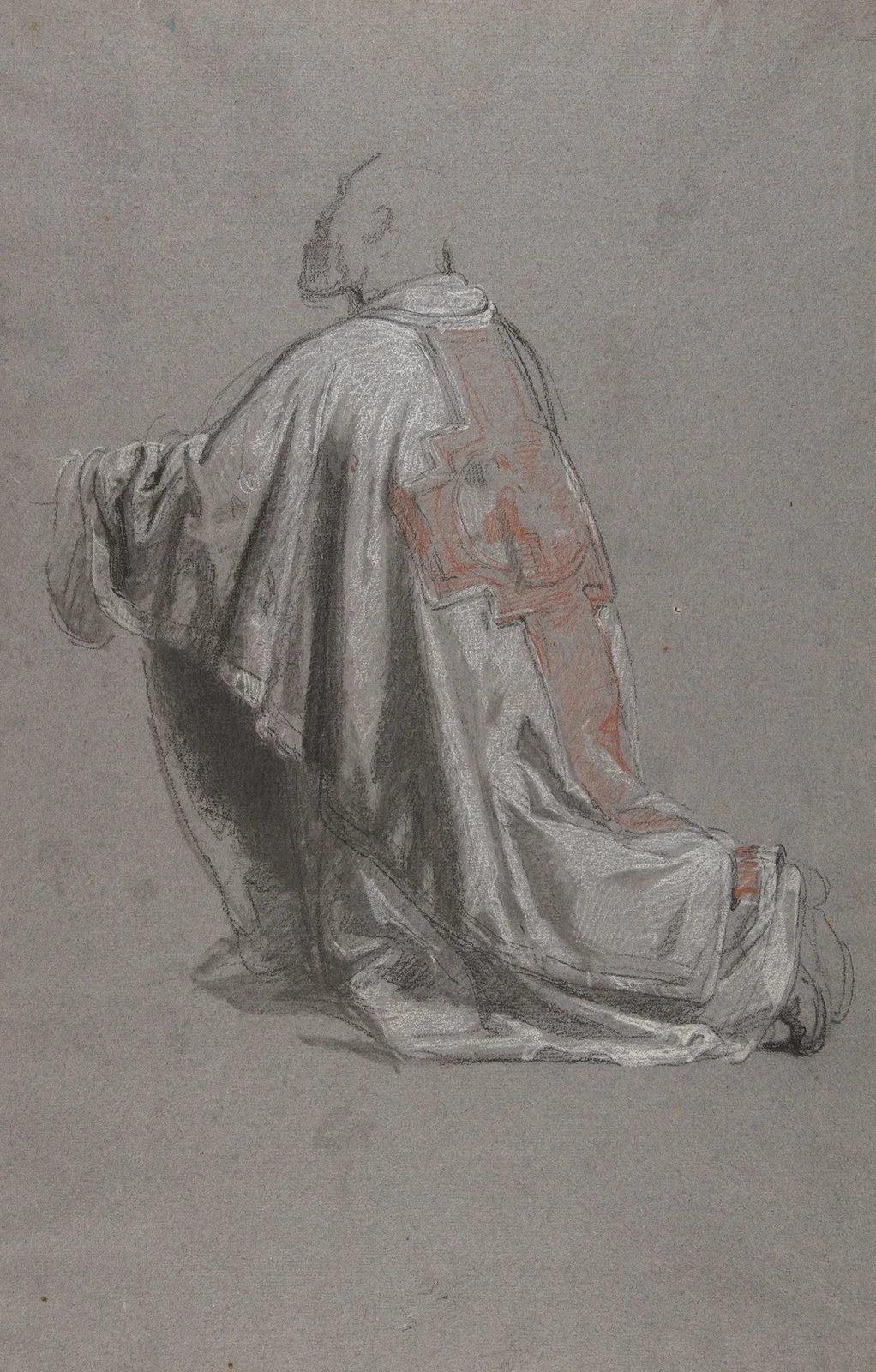 Drapery Study for a Bishop av Isidore Pils