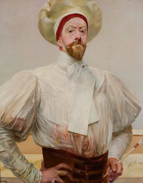 Self-Portrait in a White Attire av Jacek Malczewski