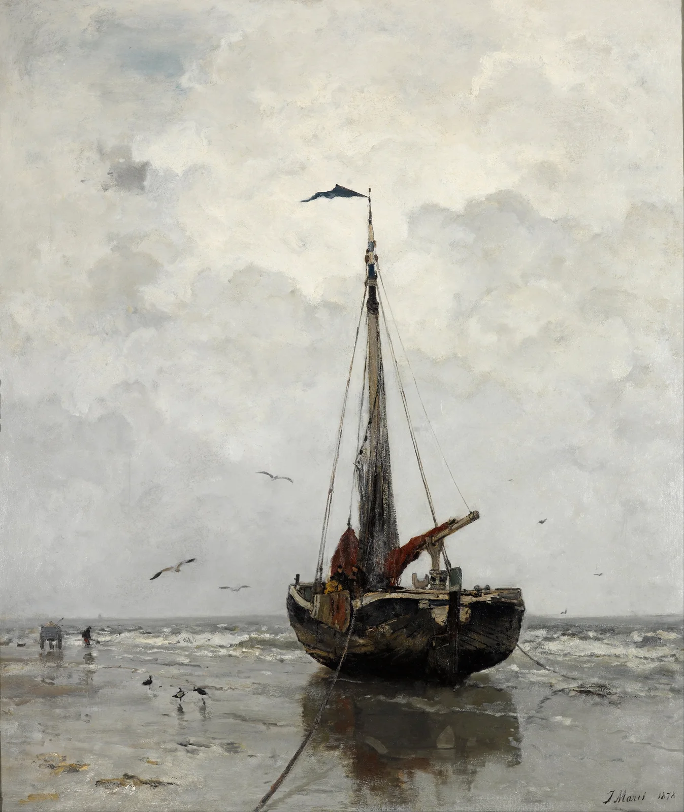 Fishing boat av Jacob Maris