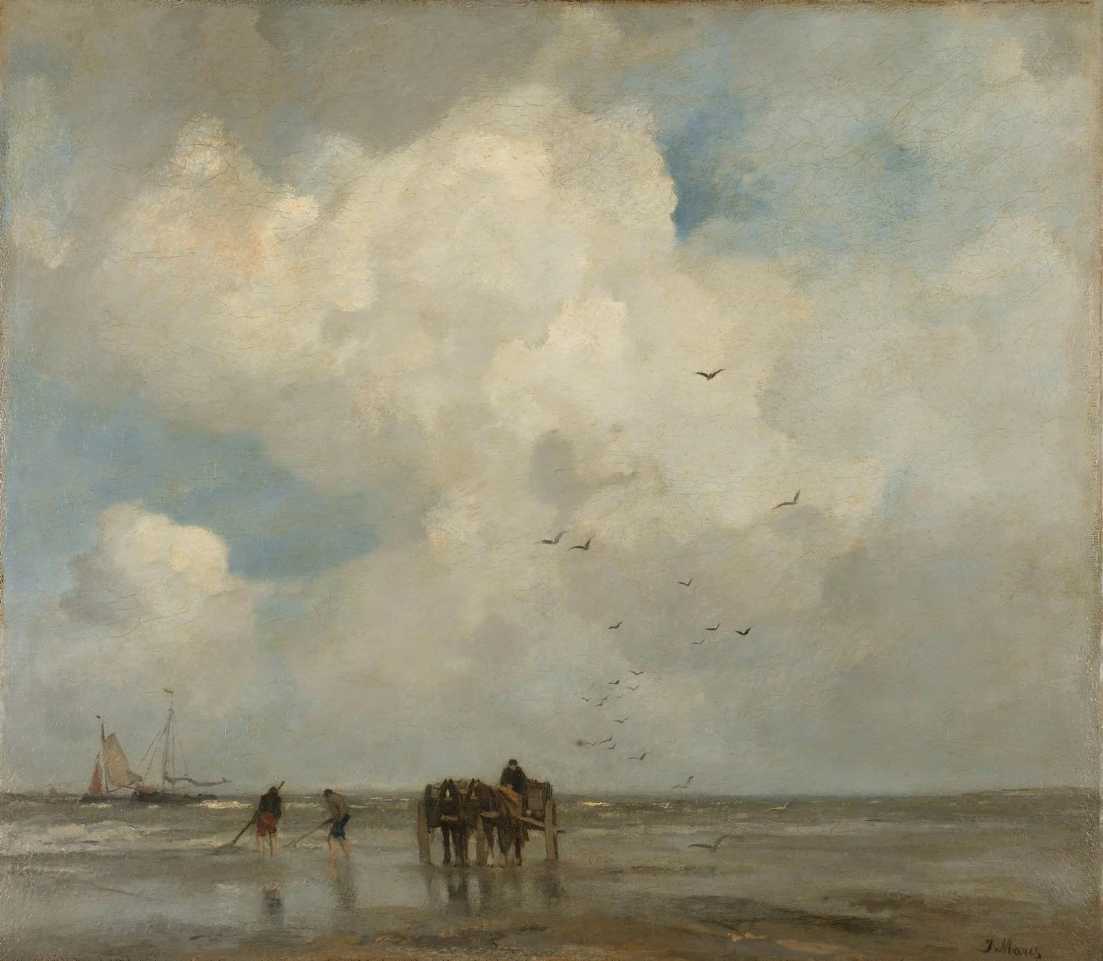 Schelpenvissen av Jacob Maris