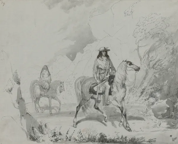 A bourgeois of the rocky mountains av Alfred Jacob Miller