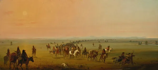 Caravan En Route [Sir William Drummond Stewart’s Caravan] av Alfred Jacob Miller