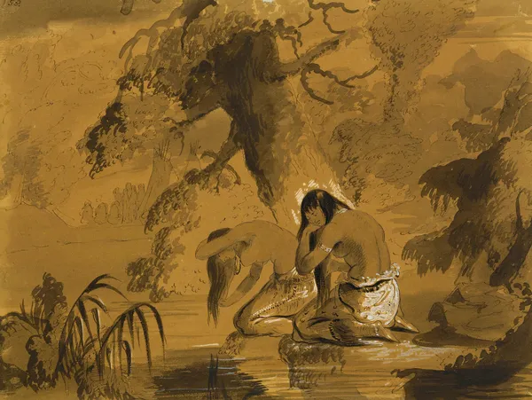 Female Indians Toilet av Alfred Jacob Miller