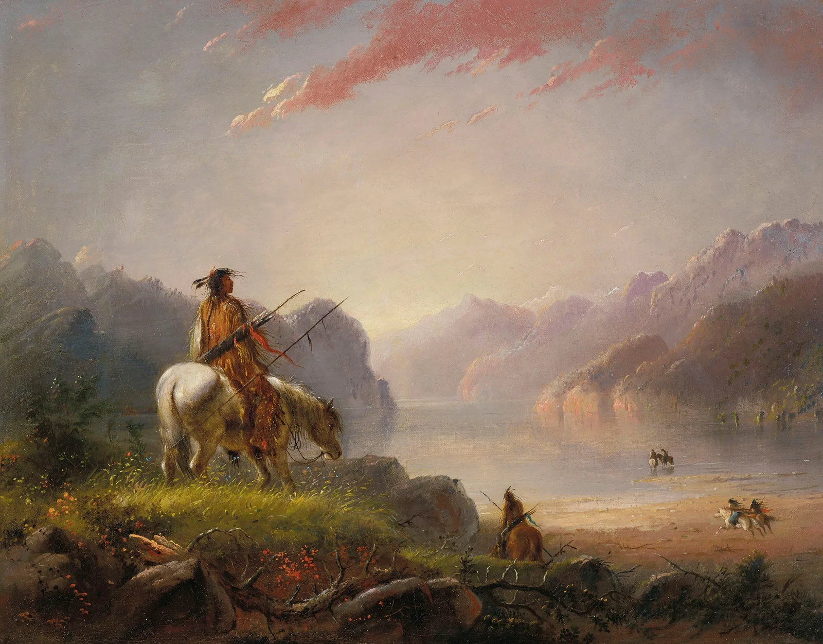 Sunset, Wind River av Alfred Jacob Miller