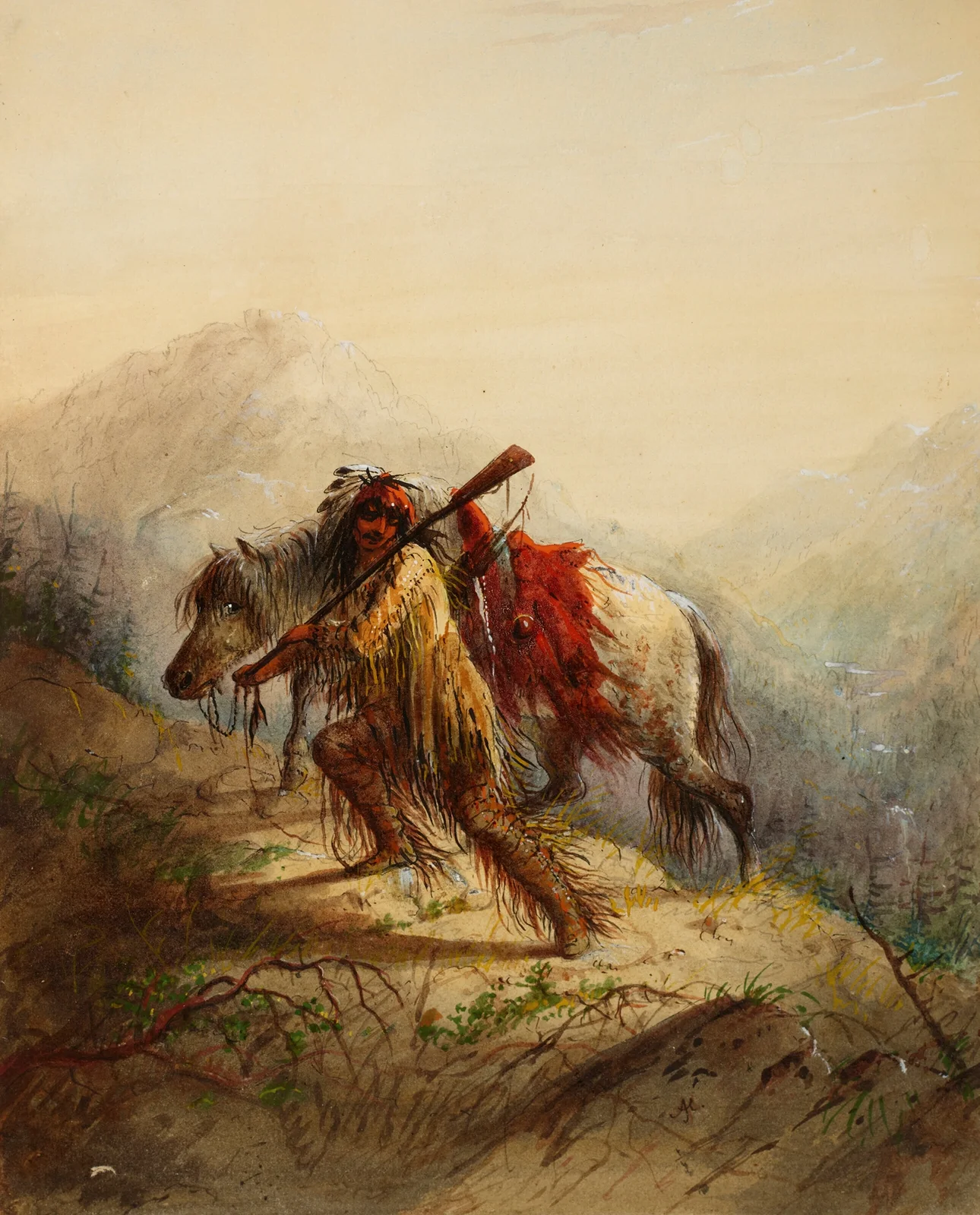 The Scalp-Lock av Alfred Jacob Miller