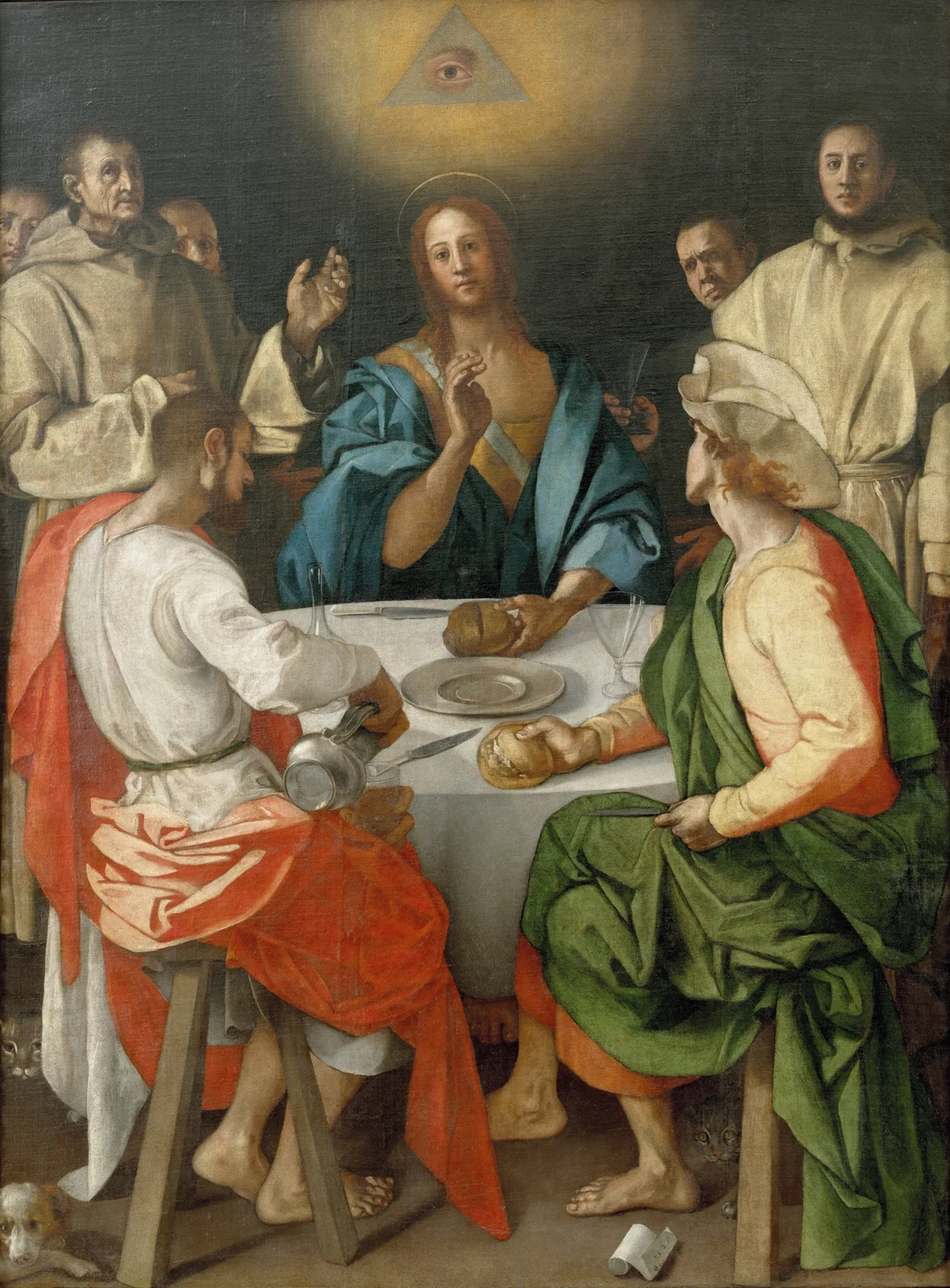 Supper at Emmaus av Pontormo (Jacopo Carucci)