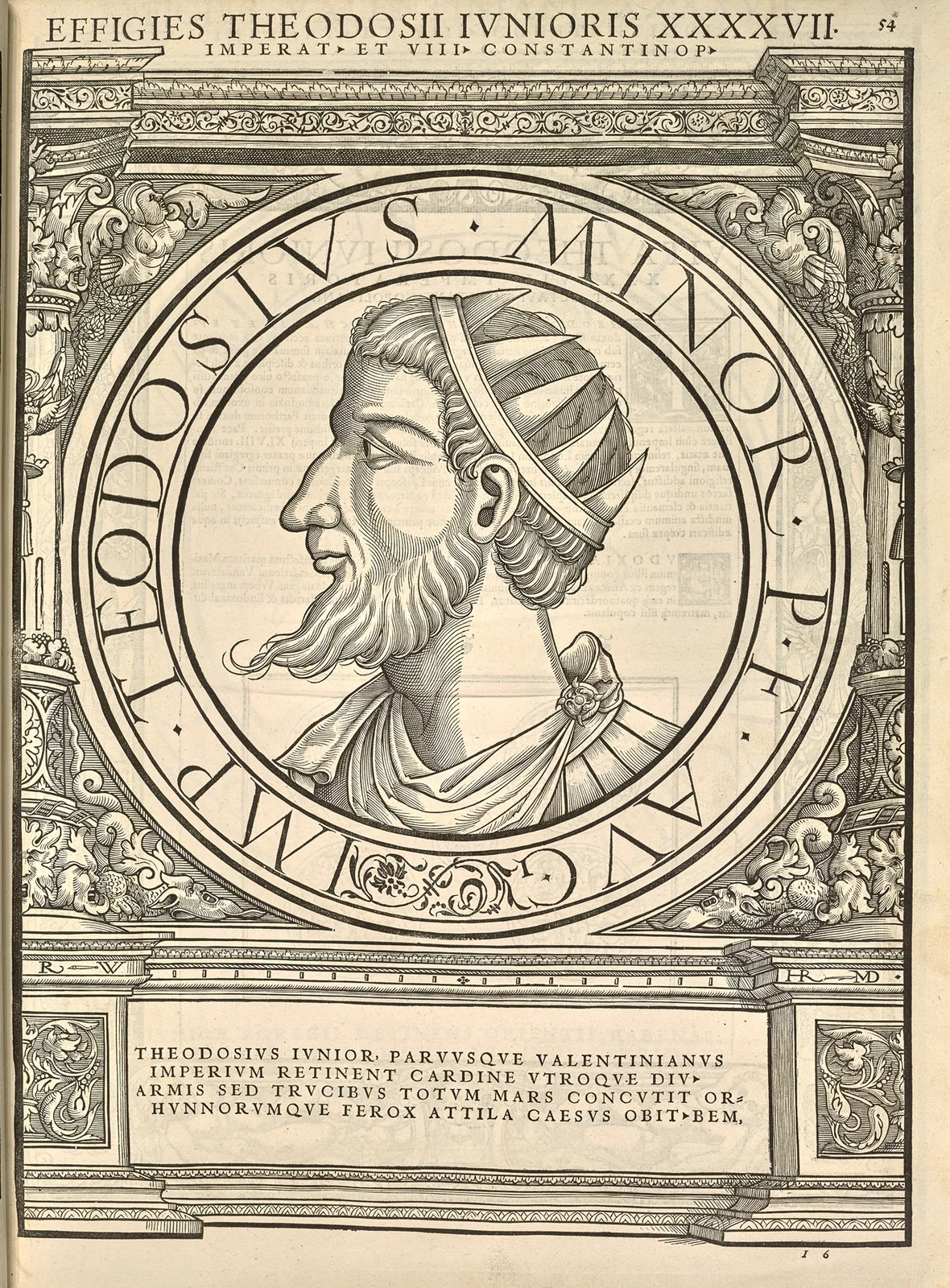 Theodosius II (the Calligrapher) av Jacopo Strada