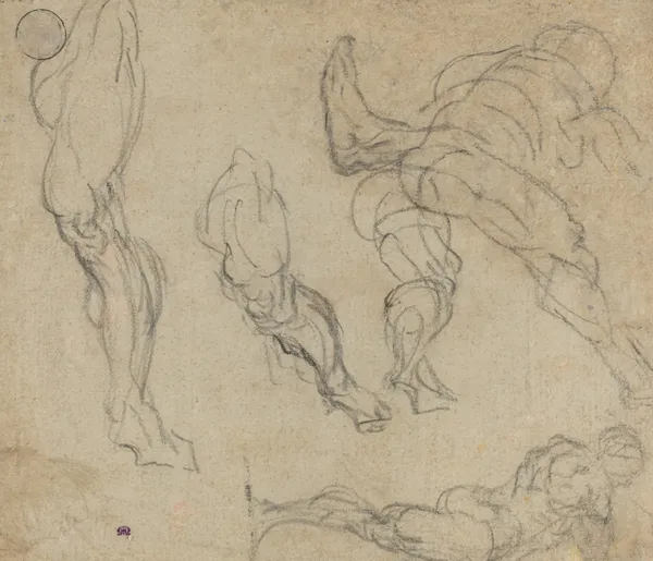 Figures and Legs (verso) av Jacopo Tintoretto
