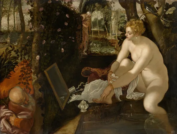 Susanna And The Elders av Jacopo Tintoretto