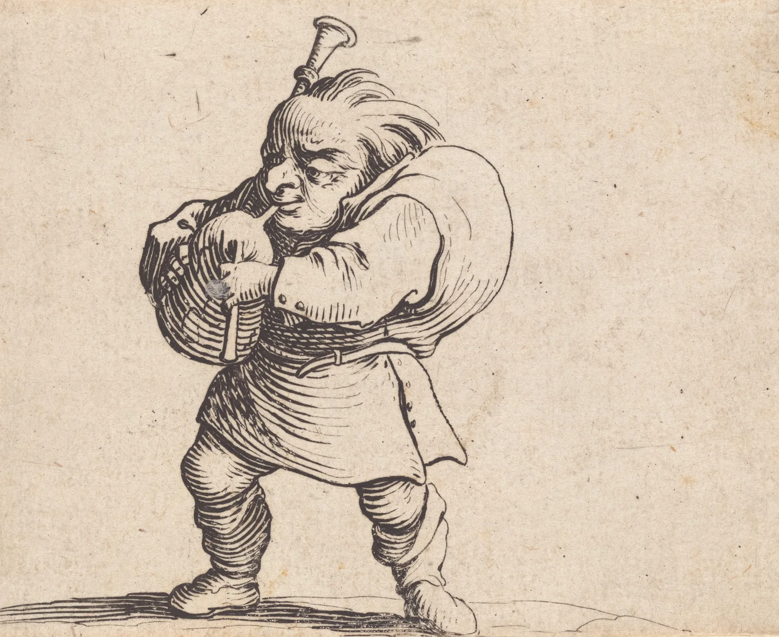 La jouer de cornemuse av Jacques Callot