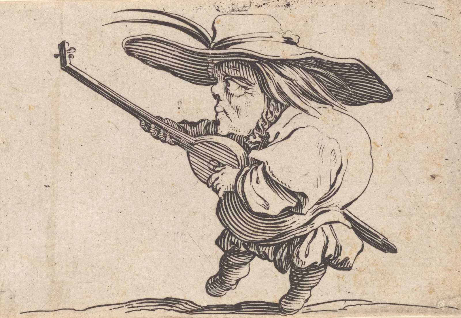 Le joeuer de luth av Jacques Callot