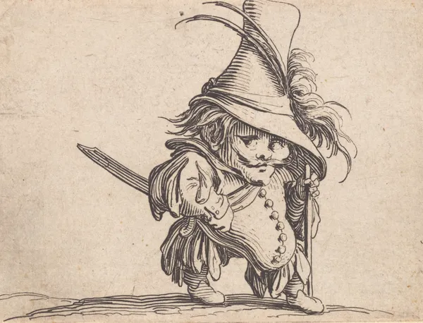 L’homme au ventre tombant et au chapeau très élevé av Jacques Callot