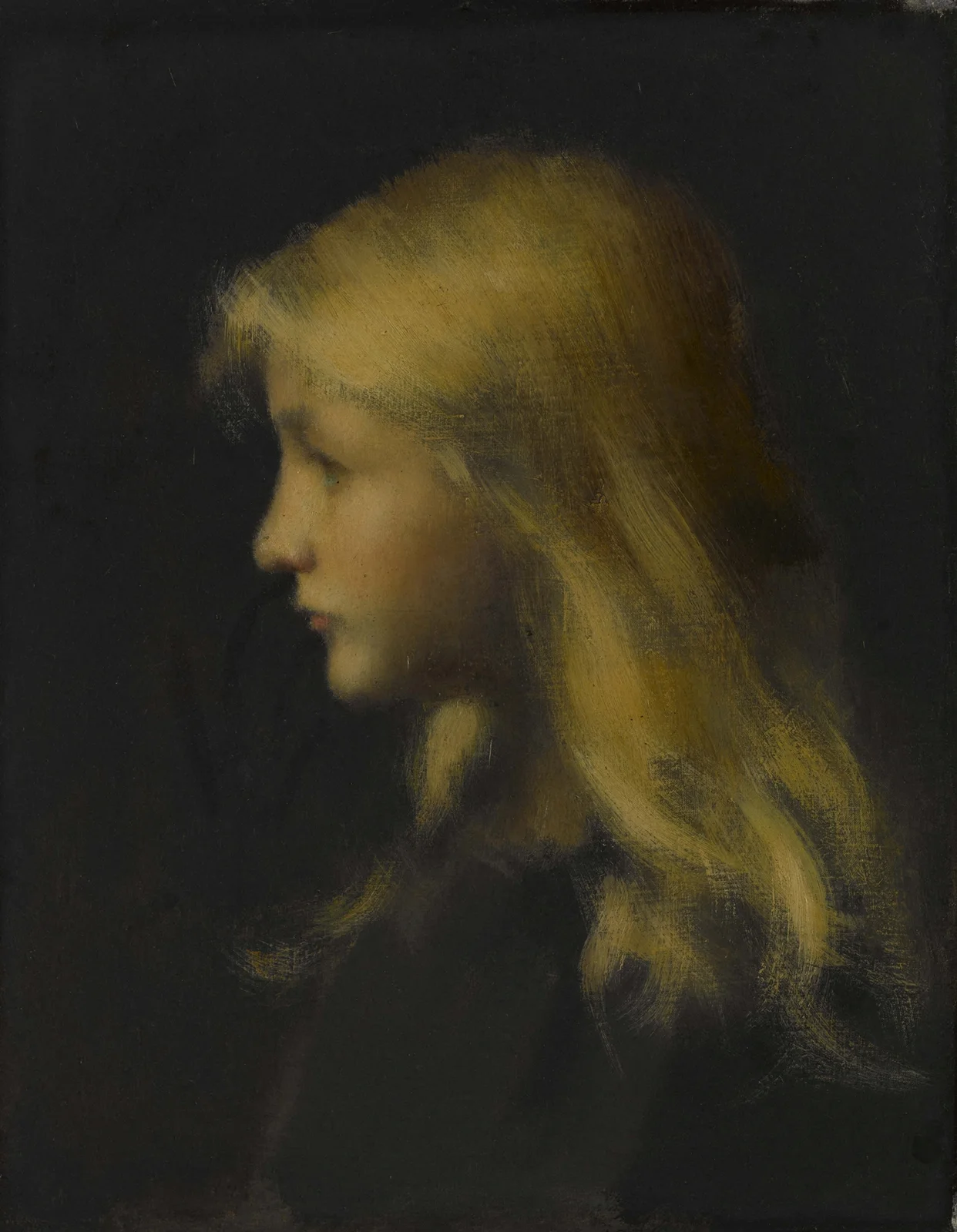 Fillette blonde av Jean-Jacques Henner
