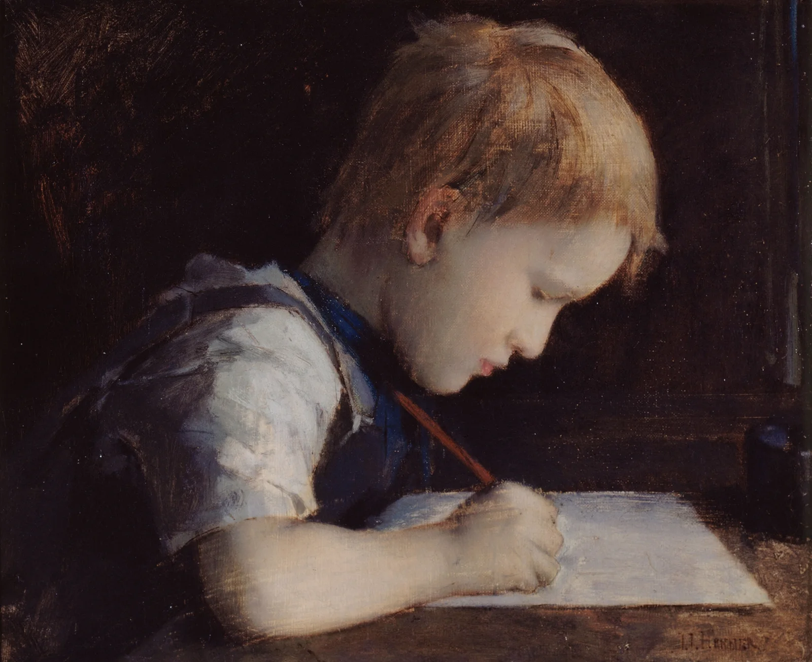 Le petit écriveur av Jean-Jacques Henner