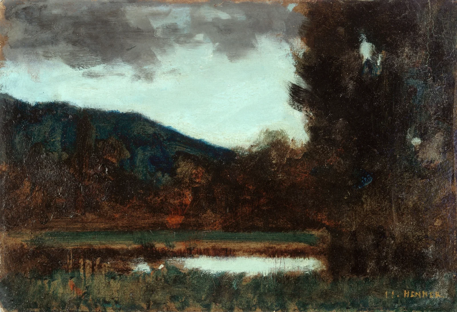 Paysage d’Alsace, crépuscule av Jean-Jacques Henner