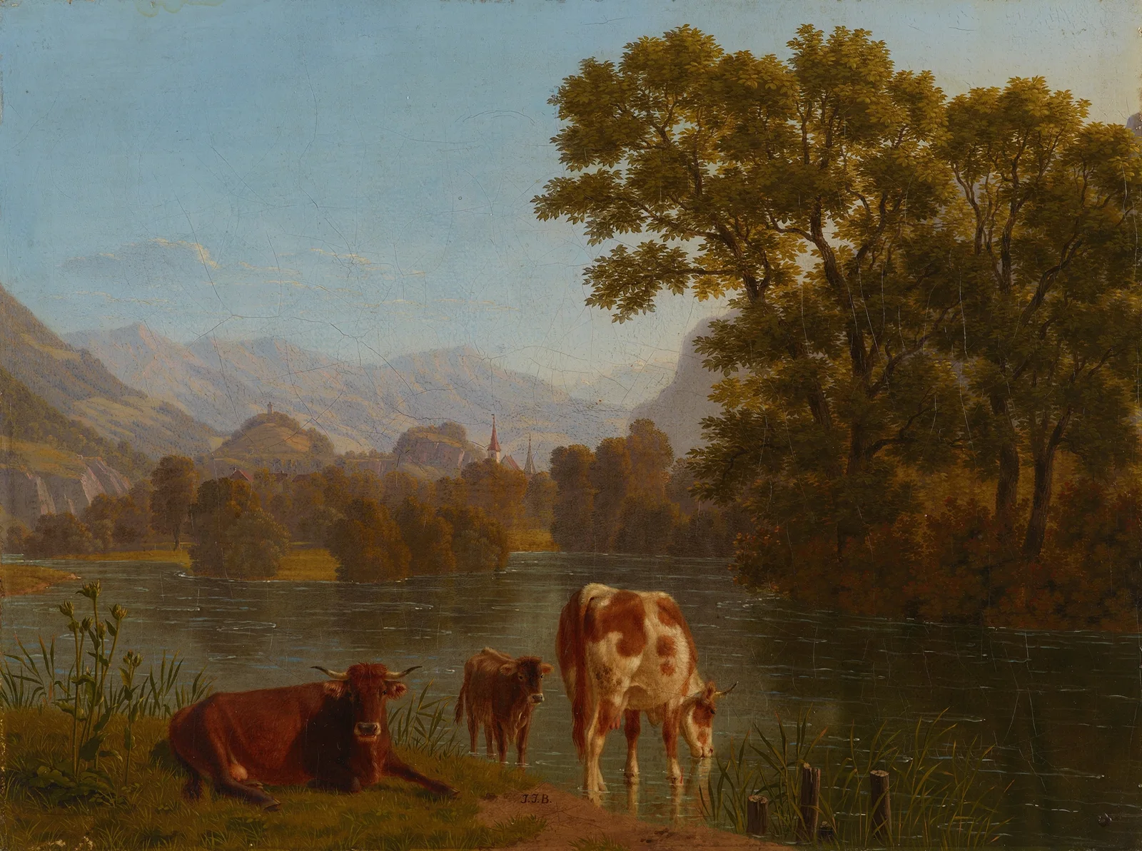 Aarelandschaft av Johann Jakob Biedermann
