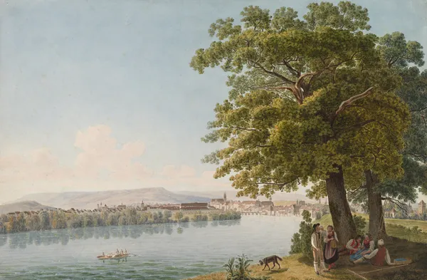 Basel, von Norden av Johann Jakob Biedermann