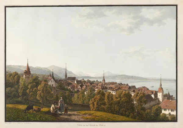 Zug, von Norden av Johann Jakob Biedermann
