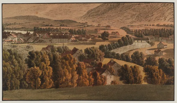 Zürich von Norden av Johann Jakob Biedermann