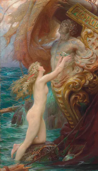 A Deep Sea Idyll av Herbert James Draper