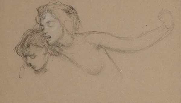 Female nude study for ‘The Lament for Icarus’. – nr 2 av Herbert James Draper