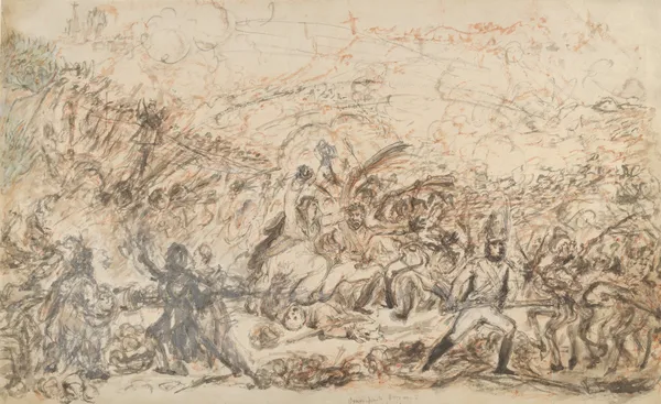 Spanish Patriots Attacking the French Banditti – Loyal Britons Lending a Lift av James Gillray