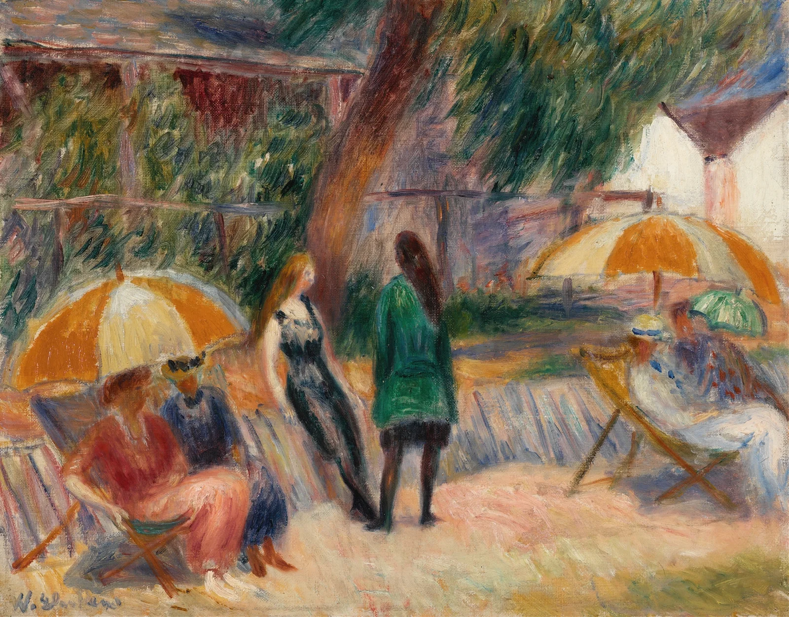 Beach with Figures, Bellport av William James Glackens