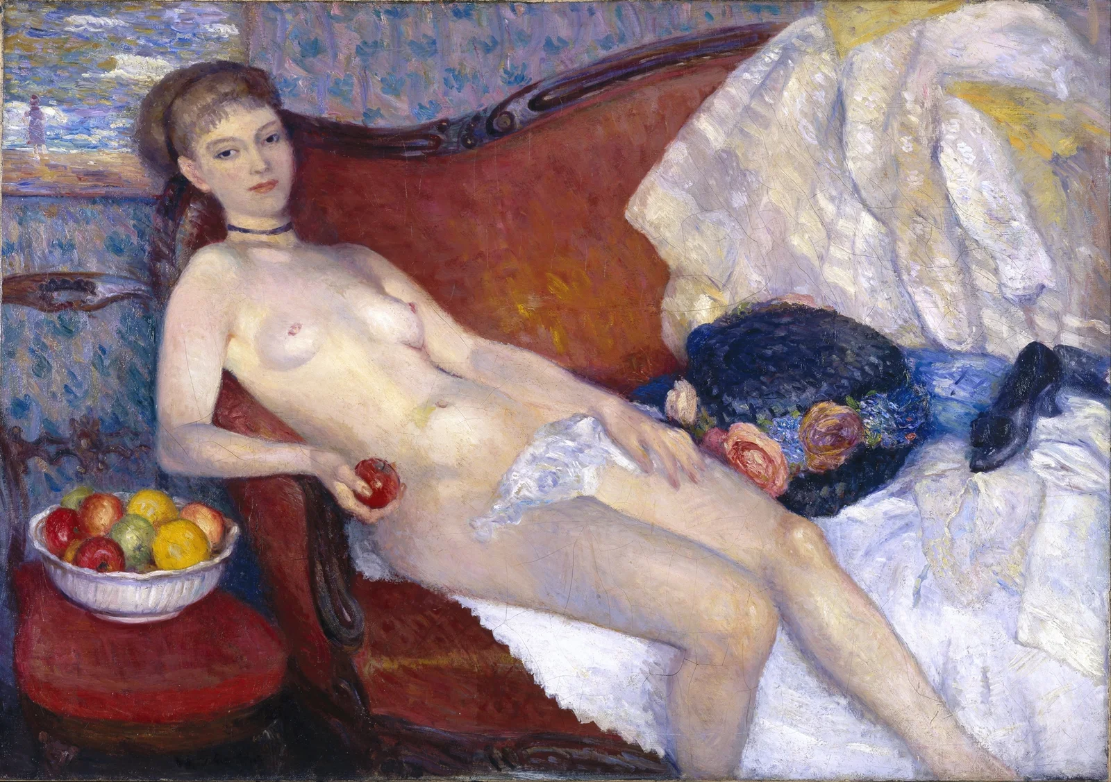 Nude with Apple av William James Glackens