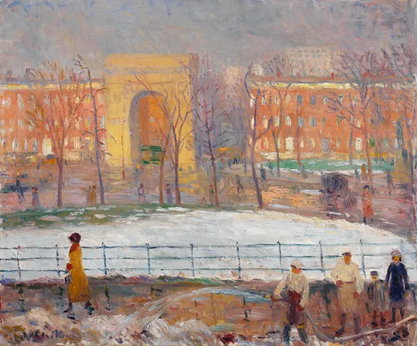 Street Cleaners, Washington Square av William James Glackens
