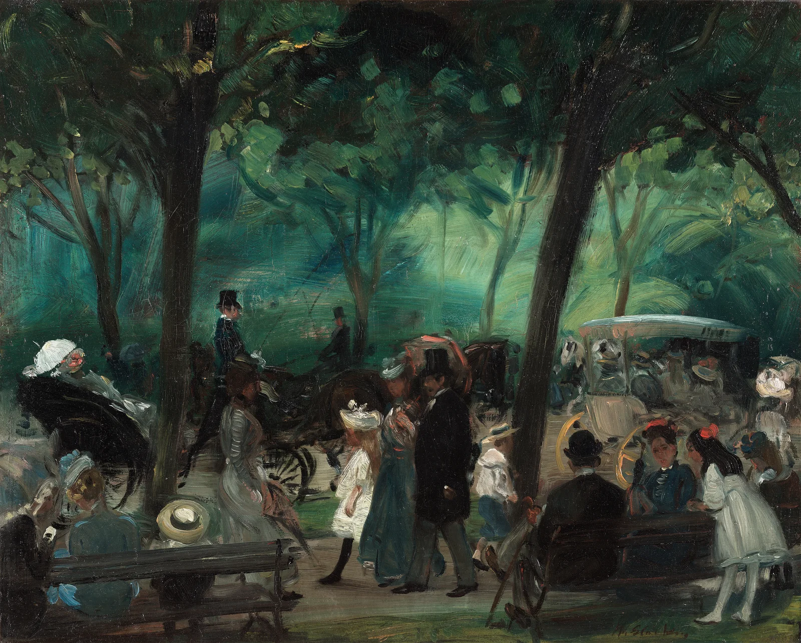 The Drive, Central Park av William James Glackens