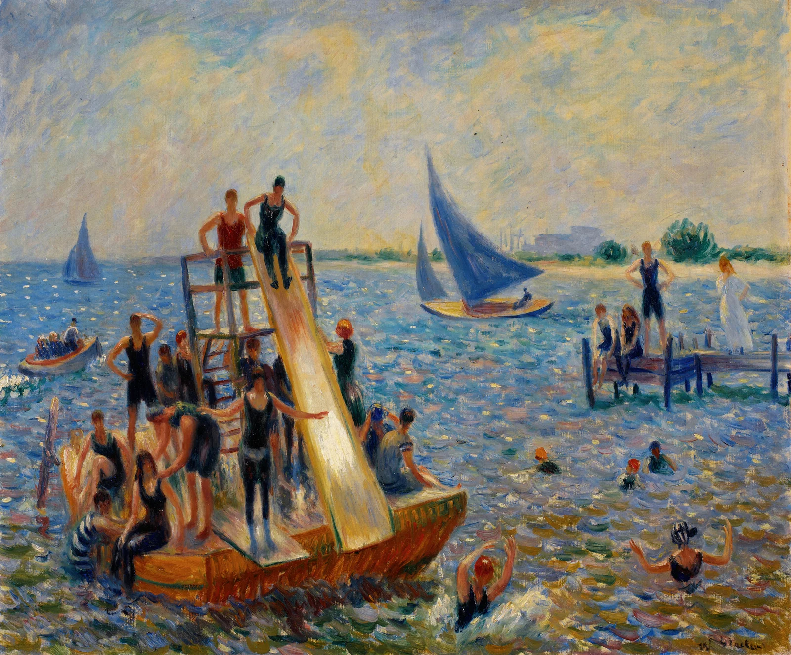 The Raft av William James Glackens