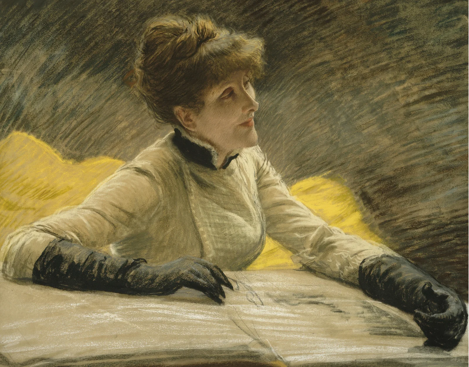 Admiring a Portfolio av James Tissot