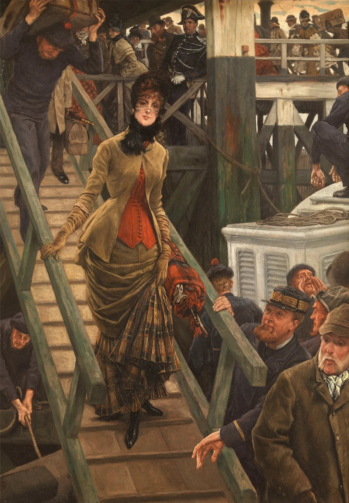 Embarkation at Calais av James Tissot