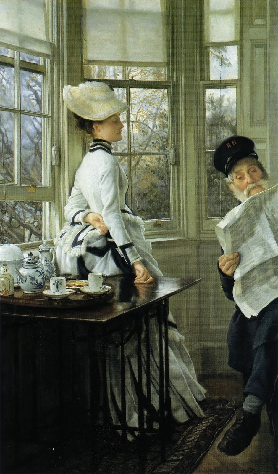 Reading the News av James Tissot