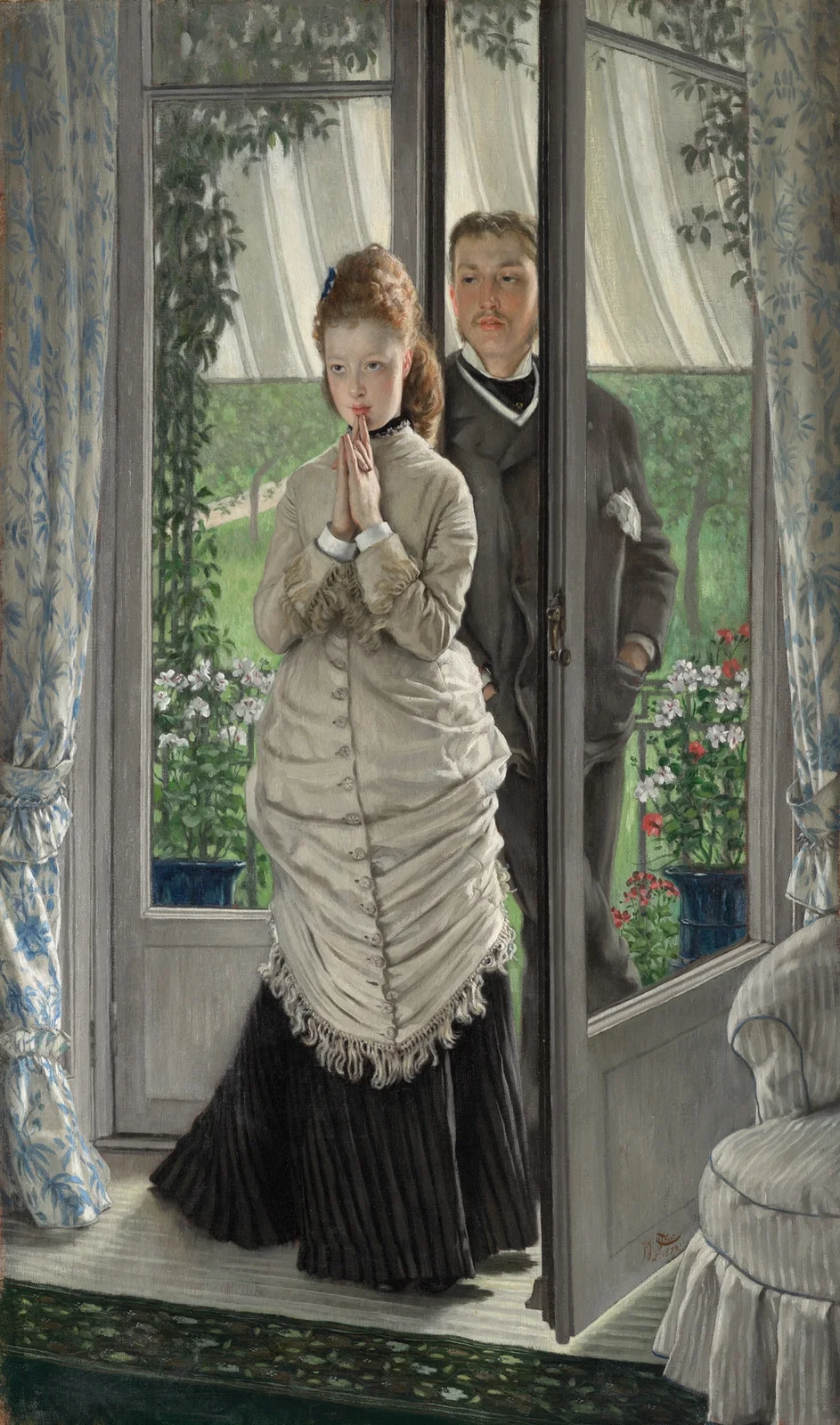 Two Figures at a Door (The Proposal) av James Tissot
