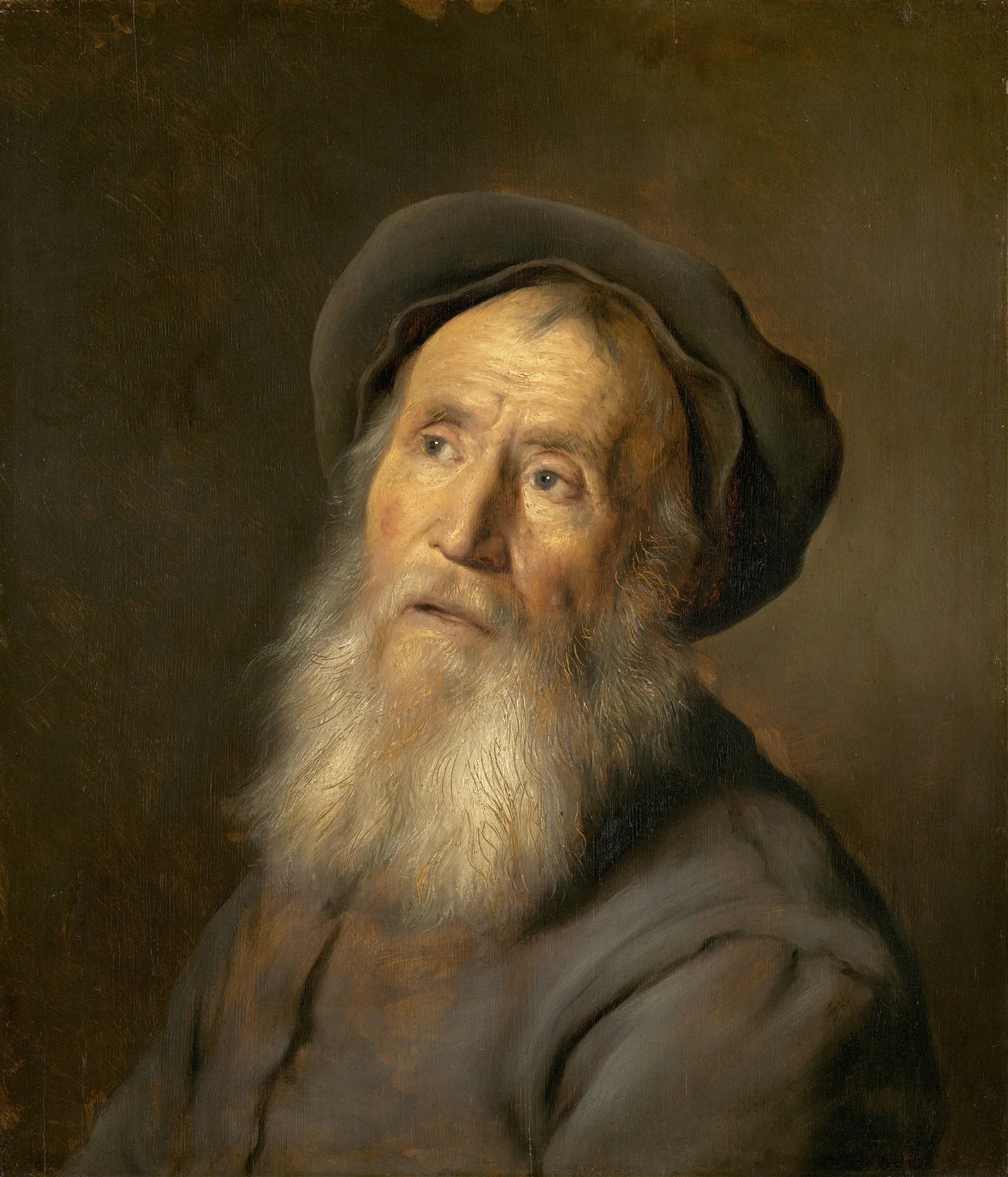 Bearded Man with a Beret av Jan Lievens