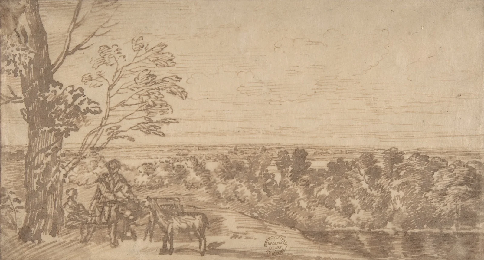 Landscape with figures av Jan Lievens
