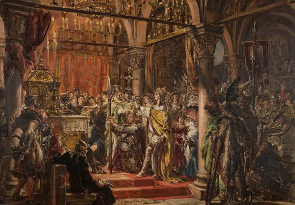 Coronation of the First King, 1001 AD, from the series “History of Civilization in Poland” av Jan Matejko
