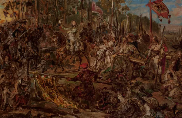 Kościuszko at Racławice, sketch av Jan Matejko