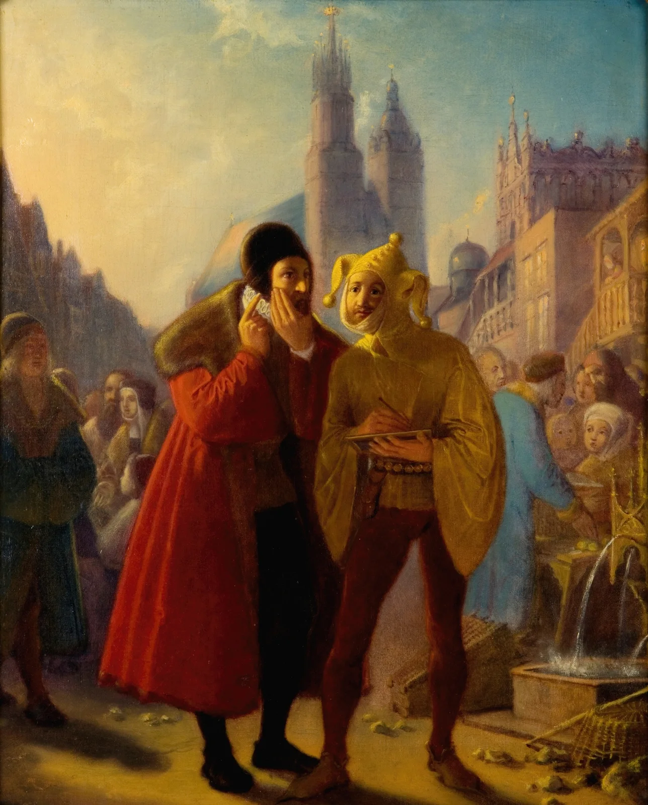 Stańczyk faking a toothache av Jan Matejko