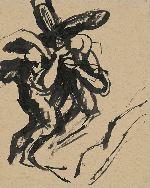 Old Man with a Cross on his Shoulder av Ján Novák