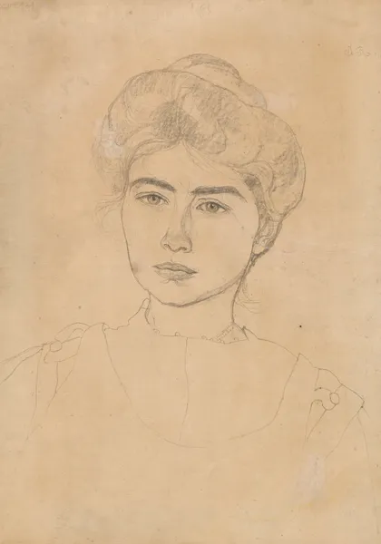 Portrait of a young woman av Jan Rembowski