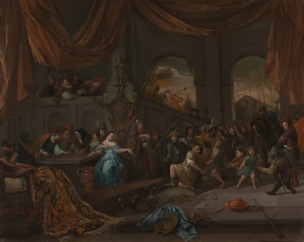 Samson Offended by the Philistines – nr 1 av Jan Steen