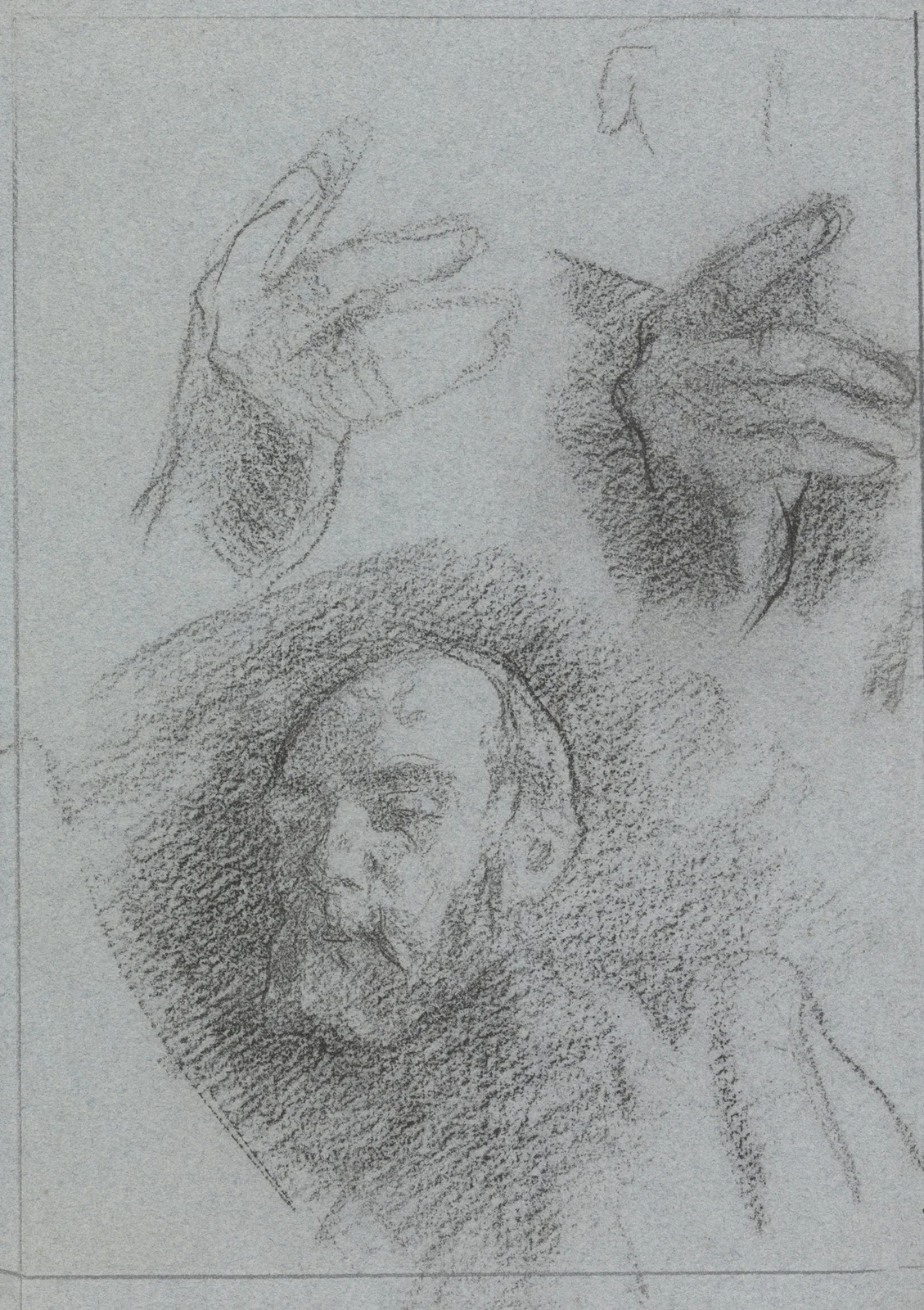 Kop- en handstudies av Jan Veth