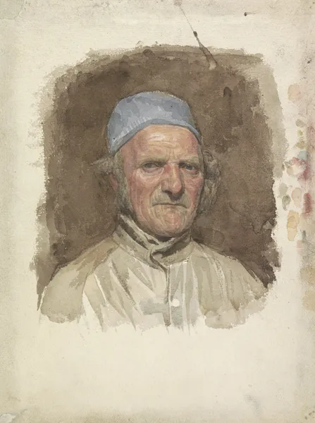 Mansportret, met blauwe muts av Jan Veth