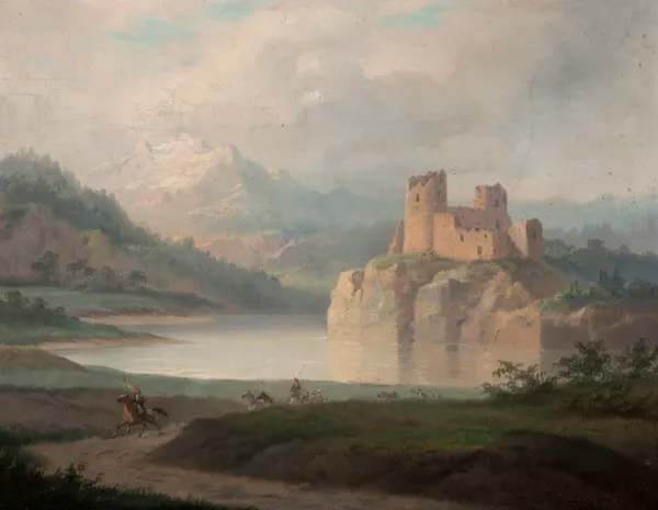 Ruins of the castle in Czorsztyn av January Suchodolski