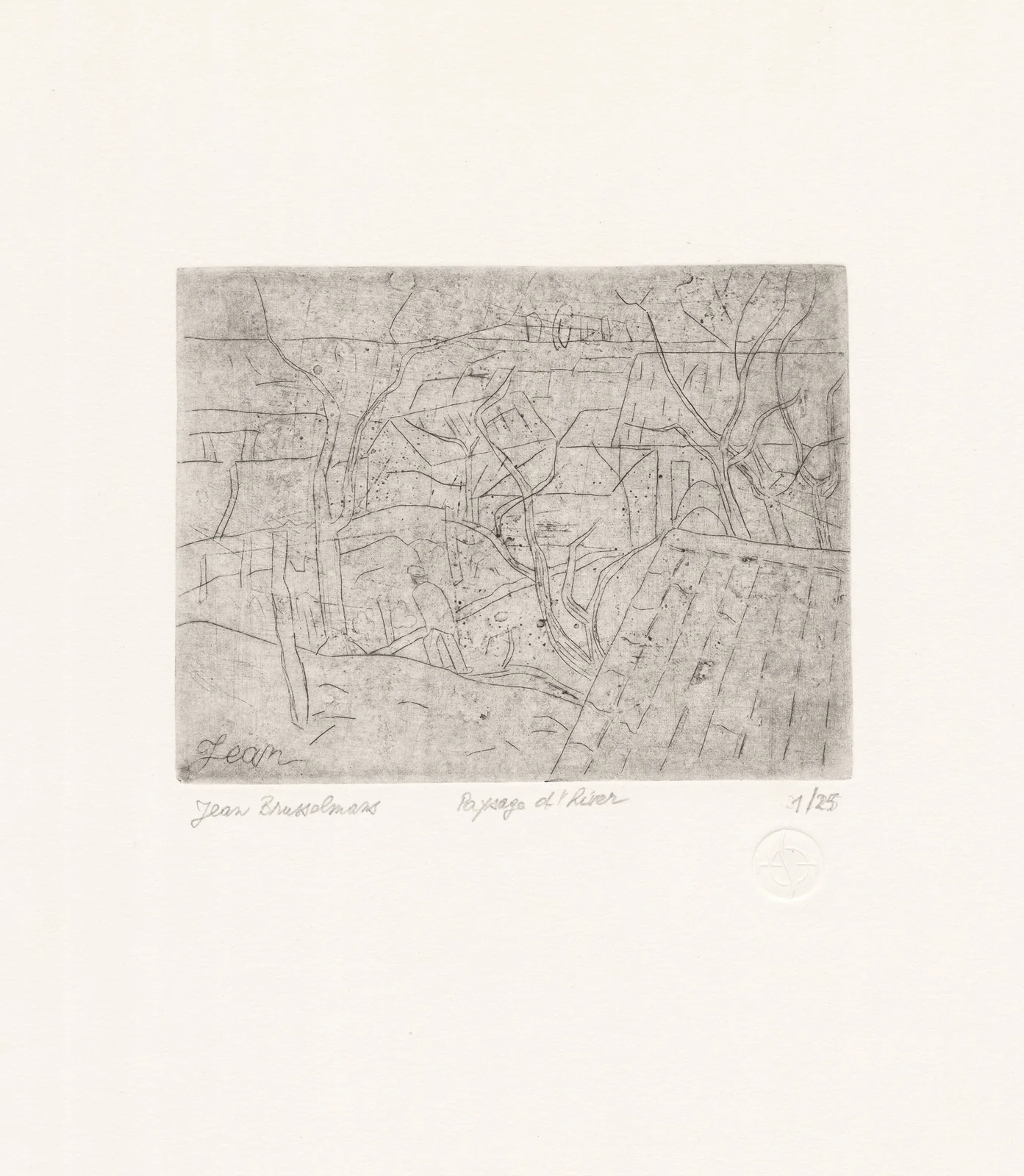 Winter landscape av Jean Brusselmans