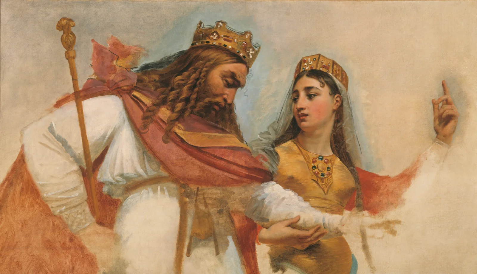 Clovis et Clotilde av Antoine-Jean Gros