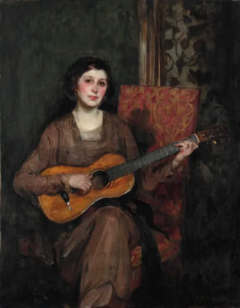Portrait of Florence Shannon, the artist’s wife av James Jebusa Shannon