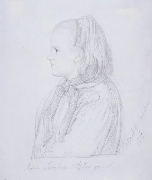Marie Jerichau 10½ år gammel av Elisabeth Jerichau Baumann